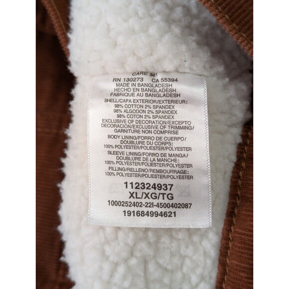 Wrangler Corduroy Jacket Men’s XL Rust Brown Sherpa Lined Trucker Pockets - Picture 11 of 13